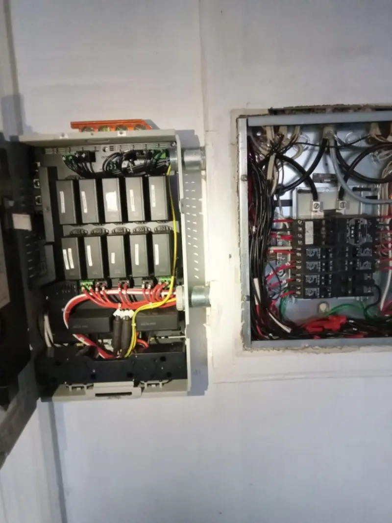 Electrical panel upgrade completed for Security Camera Wiring in Oak Island